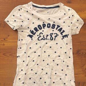 Aeropostale Kids Graphic Tee - Cream and Blue